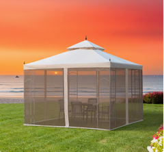 Gazebo Patio Gazebo  Double Roof Outdoor Gazebo Canopy Shelter