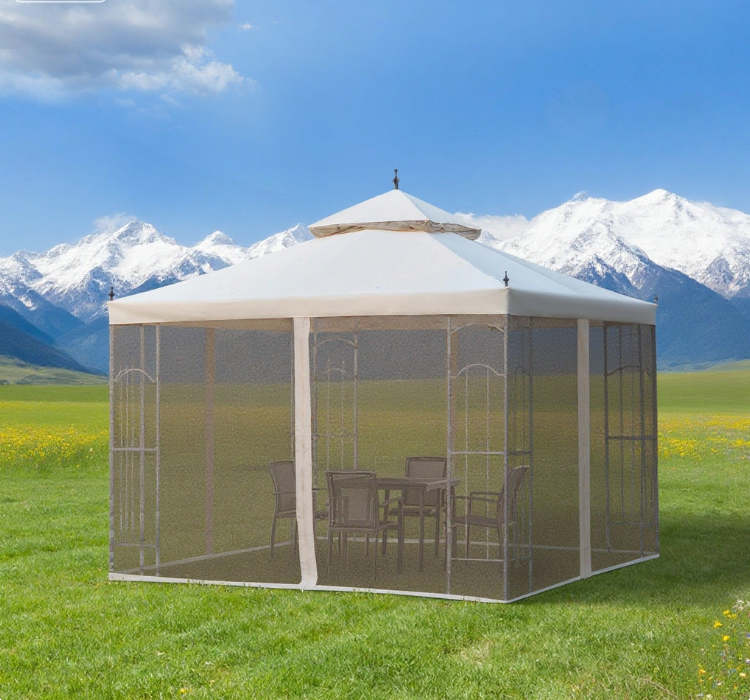 Gazebo Patio Gazebo  Double Roof Outdoor Gazebo Canopy Shelter