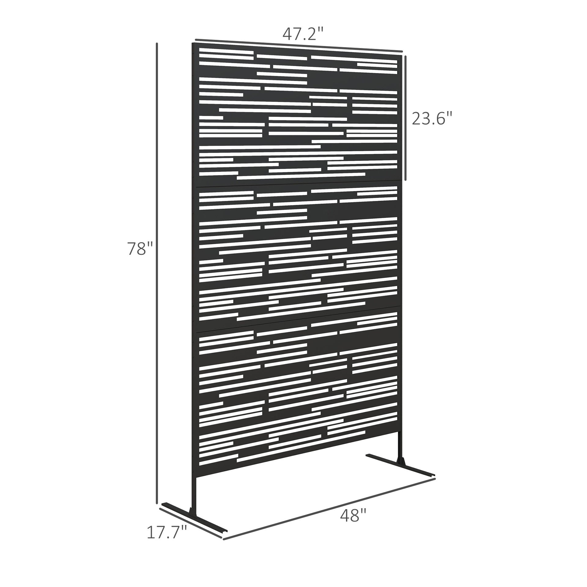 Space Divider,Metal Outdoor Privacy Screen, Freestanding Decorative Privacy Fence Screen for Balcony