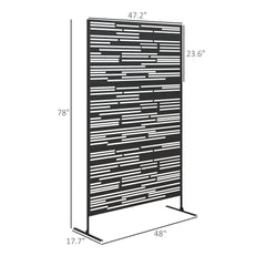 Space Divider,Metal Outdoor Privacy Screen, Freestanding Decorative Privacy Fence Screen for Balcony
