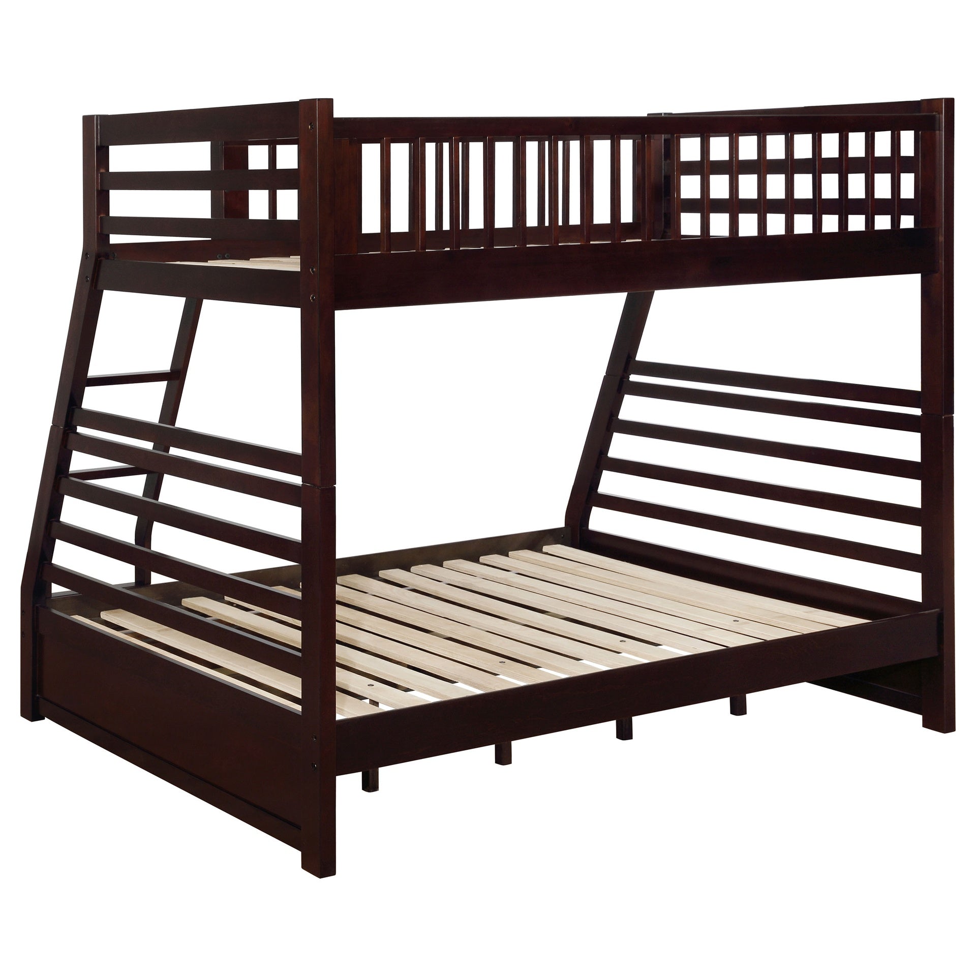 Newhall Cappuccino 2-drawers Twin Over Full Bunk Bed