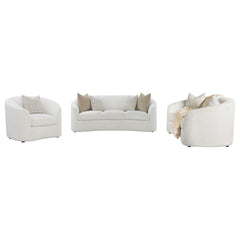 Rory Latte 3-piece Sloped Arms Living Room Set