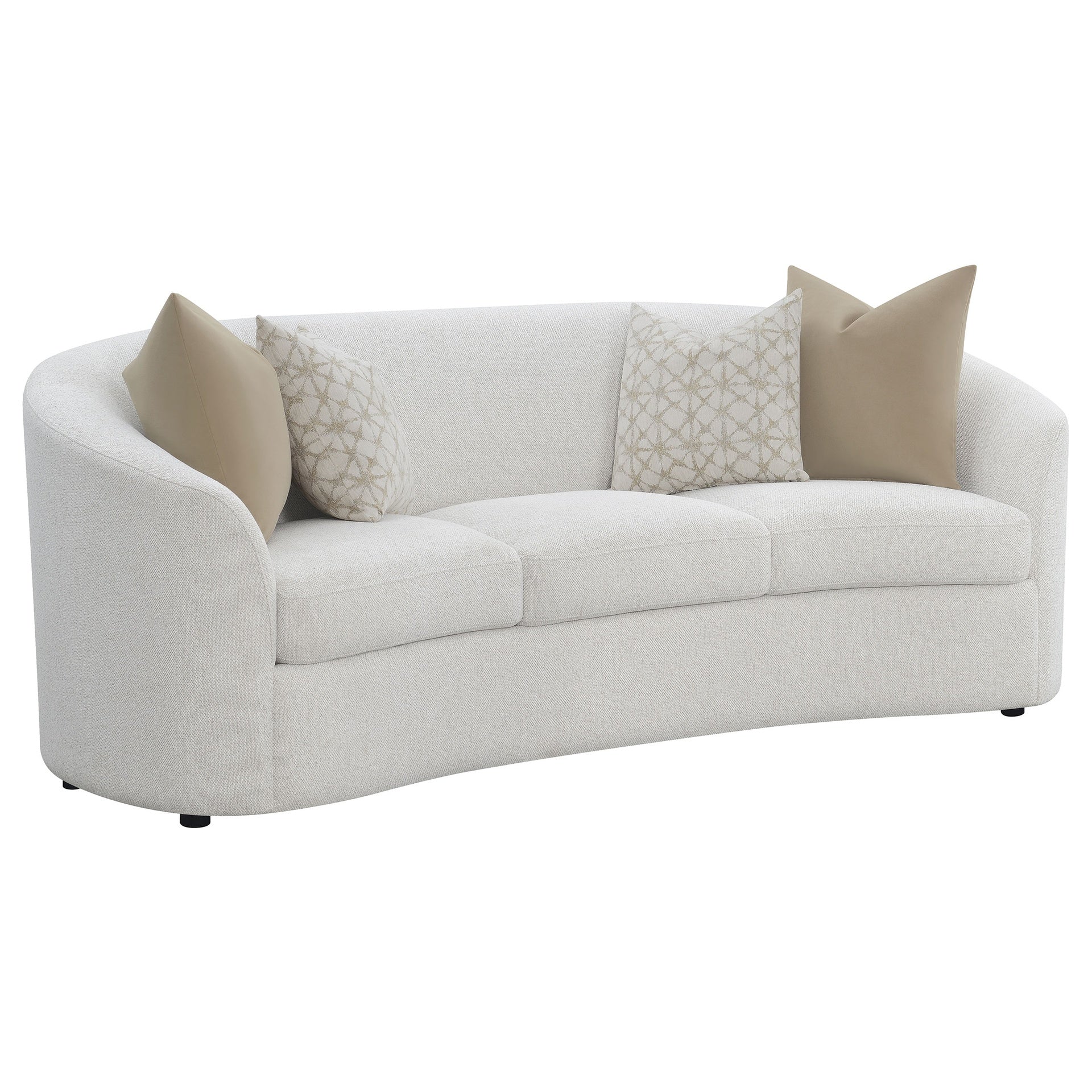 Rory Latte 3-piece Sloped Arms Living Room Set