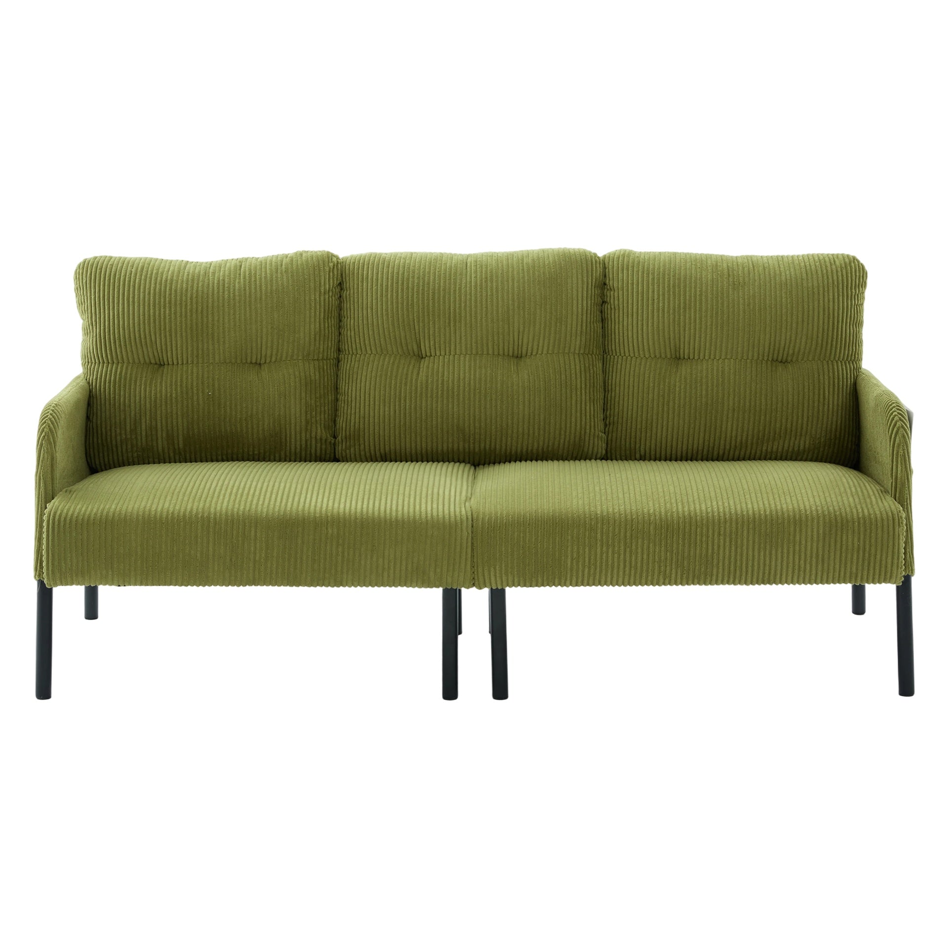UNITED WE WIN Oversized Loveseat, Modern & Plush Double-seater Sofa, Corduroy Upholstered Couch, Cozy Bedroom Sofa with Metal Legs & Side Pockets, Ideal for Living Room, Bedroom, Dorm, Apartment