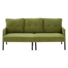 UNITED WE WIN Oversized Loveseat, Modern & Plush Double-seater Sofa, Corduroy Upholstered Couch, Cozy Bedroom Sofa with Metal Legs & Side Pockets, Ideal for Living Room, Bedroom, Dorm, Apartment