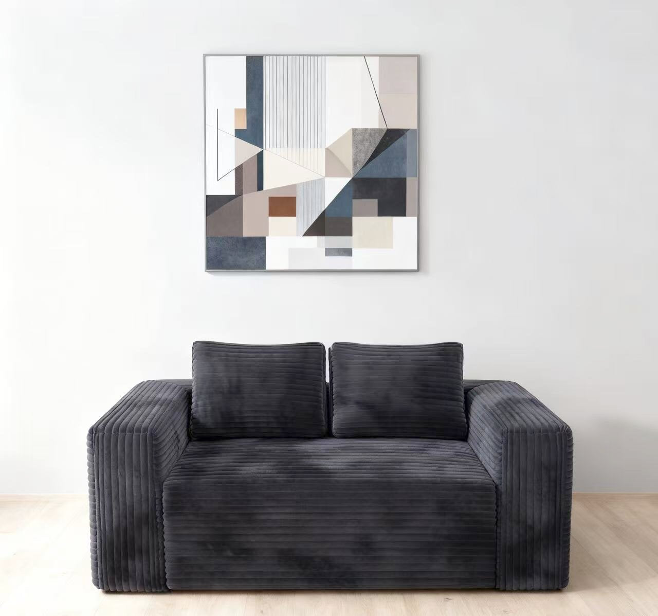 Cloud Loveseat Sofa Couch in a Box, 2 Seater Boneless Couch, Comfy Deep Seat Corduroy Sofa, Compressed, No Assembly, Memory Foam, Modern Small Couches for Small Spaces, Apartement