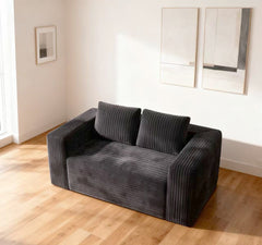 Cloud Loveseat Sofa Couch in a Box, 2 Seater Boneless Couch, Comfy Deep Seat Corduroy Sofa, Compressed, No Assembly, Memory Foam, Modern Small Couches for Small Spaces, Apartement