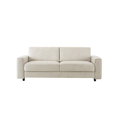 Modern Minimalist Style Corduroy Sectional Sofa 2-Piece Set, Beige, Suitable for Daily Home Use