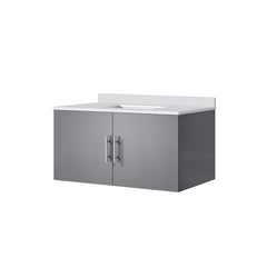 Dark Grey Bath Vanity 36 in. W x 22 in. D, with Cultured Marble Top