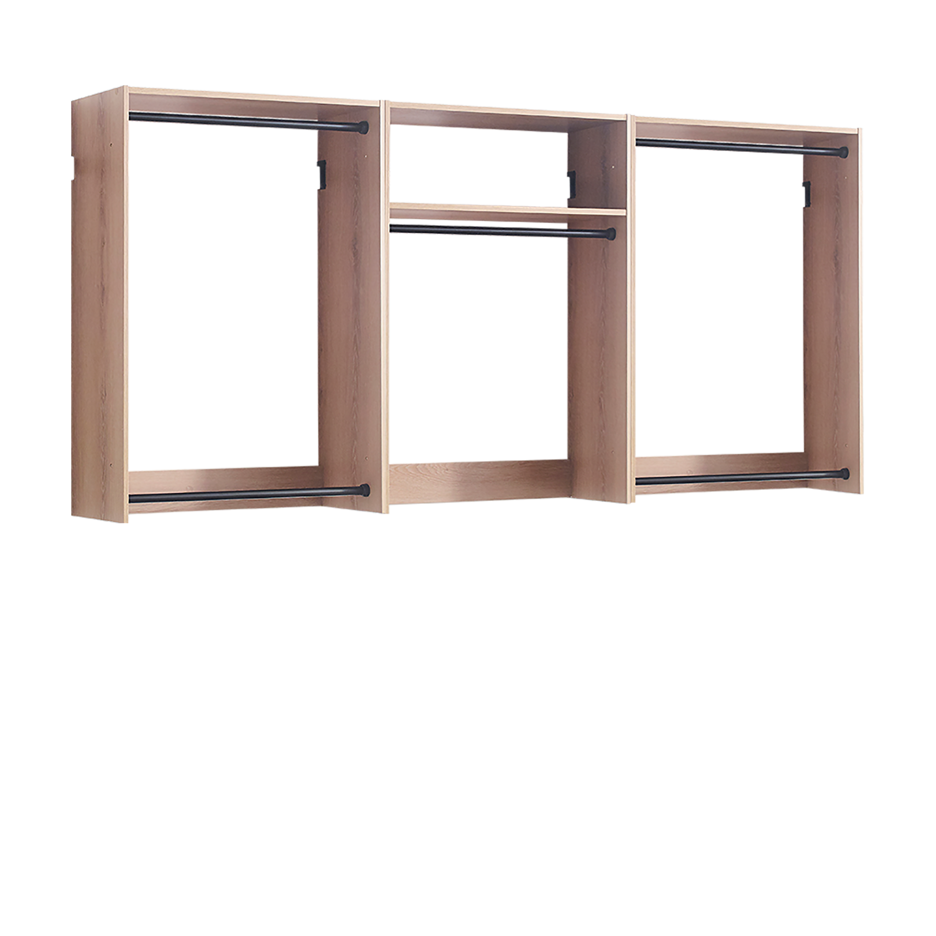 Devi Oak Wall Mounted Wood Closet System