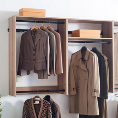 Devi Oak Wall Mounted Wood Closet System