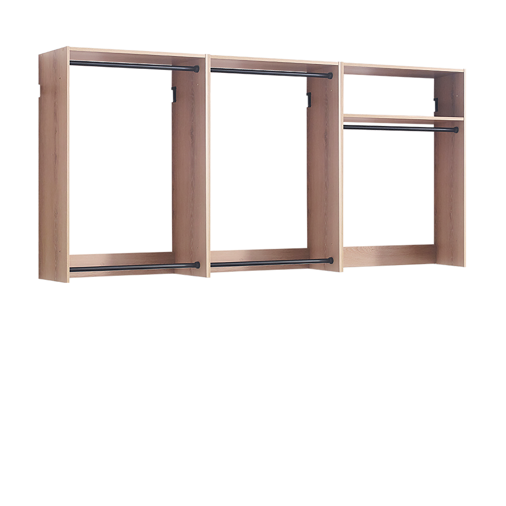 Devi Oak Wall Mounted Wood Closet System
