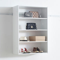 Devi White Wall Mounted Wood Closet System