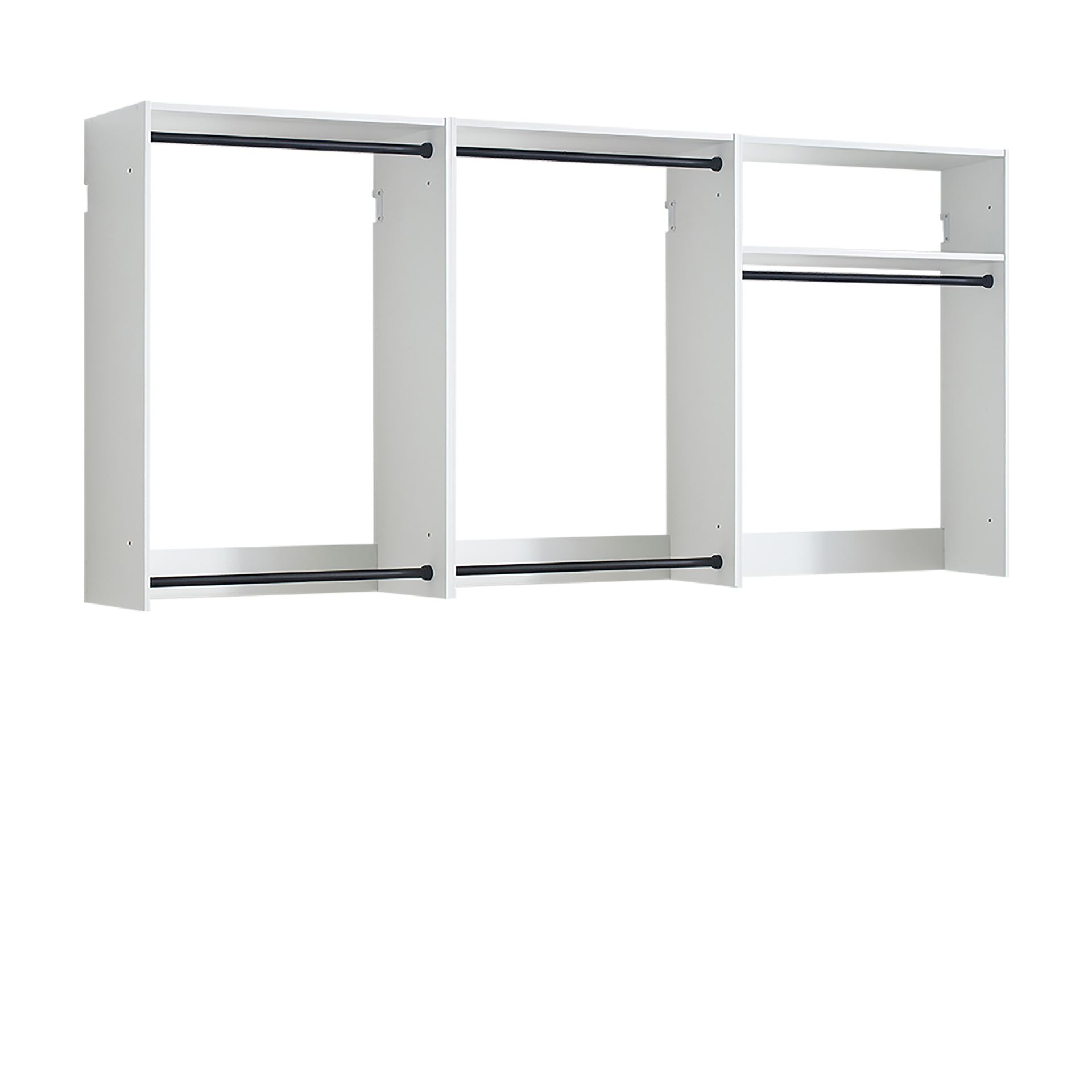 Devi White Wall Mounted Wood Closet System