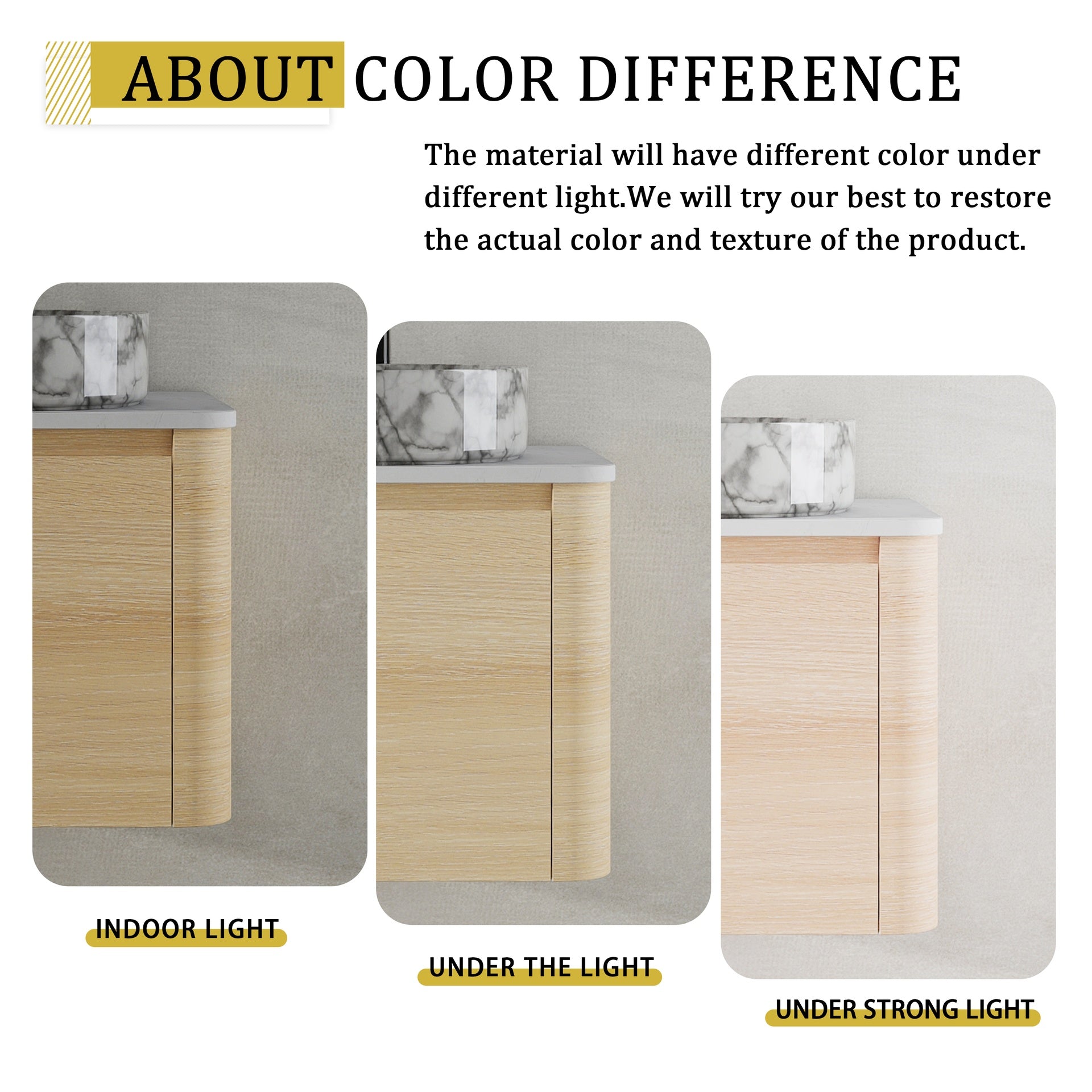 24'' Wall-Mounted Bathroom Vanity With Ceramic Art Sink & 1-Soft-Close Door, KD-Packing, Plywood