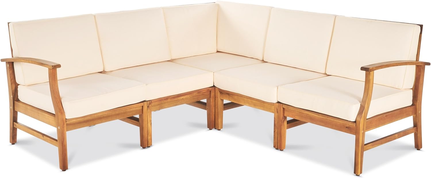 PERLA 5-PCS SOFA SET,CREAM