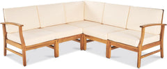 PERLA 5-PCS SOFA SET,CREAM