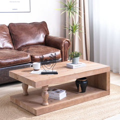 Rustic coffee table, Wood coffee table, Farmhouse coffee table, Modern rustic furniture, Coffee table with shelf, Wooden living room table