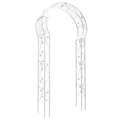 Metal Garden Arch Assemble Freely with 8 Styles Garden Arbor Trellis Climbing Plants Support Rose Arch Outdoor Arch Wedding Arch Party Events Archway Cream White