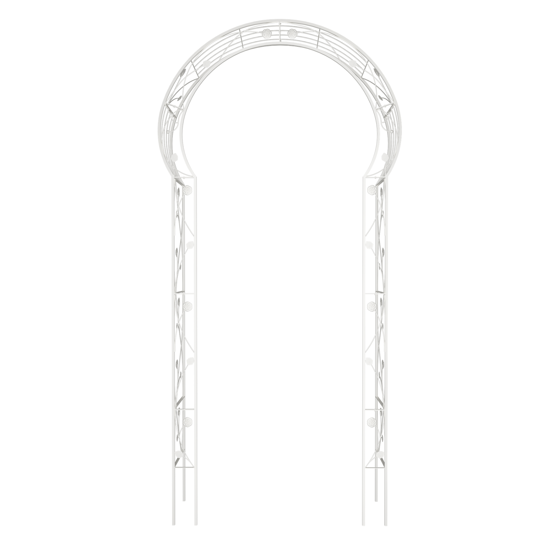 Metal Garden Arch Assemble Freely with 8 Styles Garden Arbor Trellis Climbing Plants Support Rose Arch Outdoor Arch Wedding Arch Party Events Archway Cream White