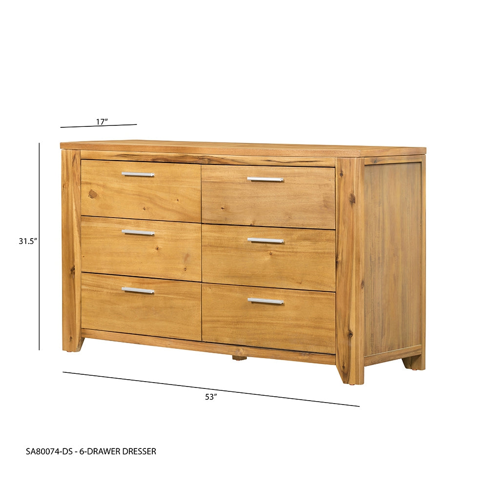 53x17x31.5 inch 6-Drawer Dresser