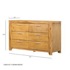 53x17x31.5 inch 6-Drawer Dresser