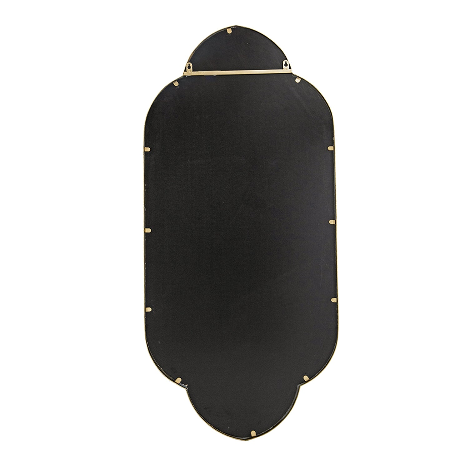 22.4x1x48" Champagne Gold Decorative Wall Mirror with Notched Edges