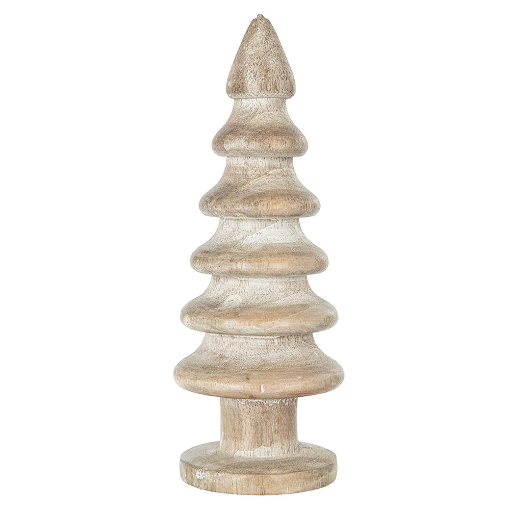 D2.6x7.7" Wooden Tree Table Decor, 2 Pack
