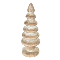 D2.6x7.7" Wooden Tree Table Decor, 2 Pack