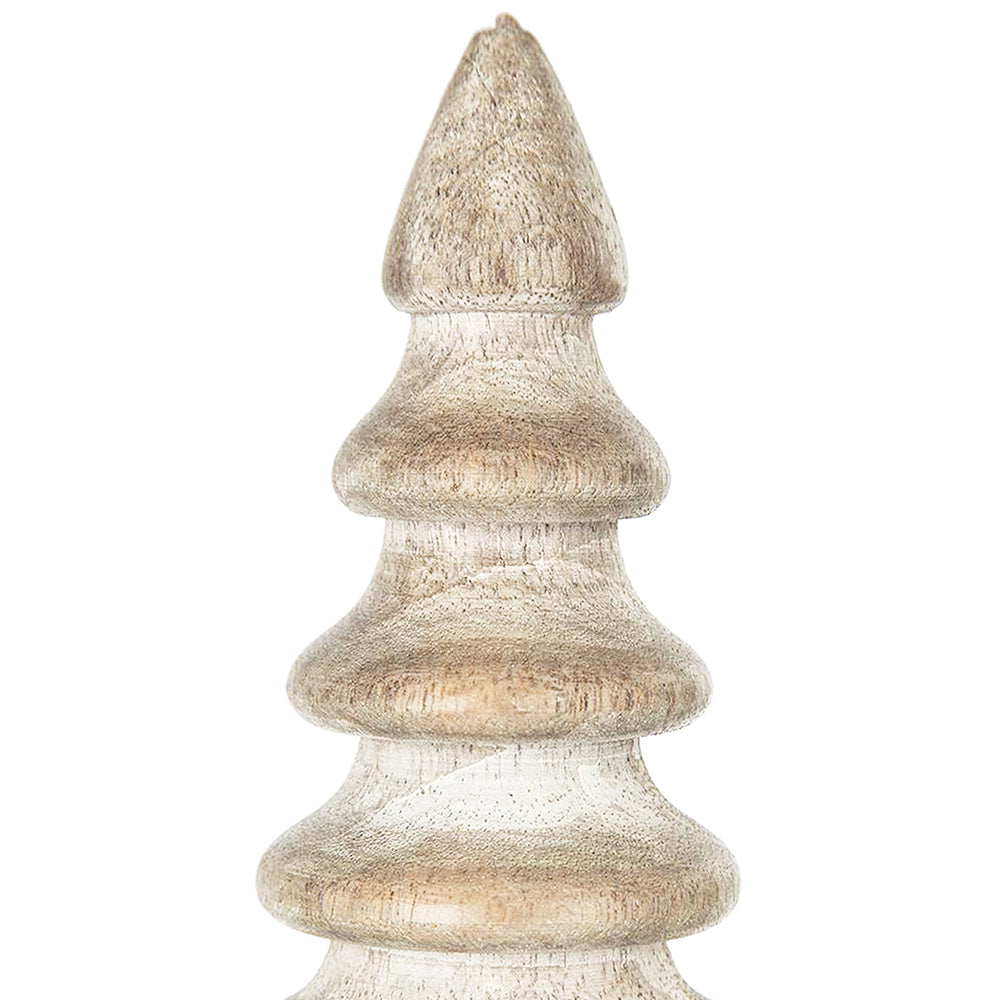 D2.6x7.7" Wooden Tree Table Decor, 2 Pack