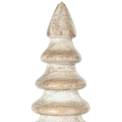 D2.6x7.7" Wooden Tree Table Decor, 2 Pack
