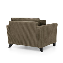 Lazy sofa chair, comfortable single-person sofa chair, with a backrest and soft seat cushion, having armrests on both sides, suitable for living room and bedroom - Brown