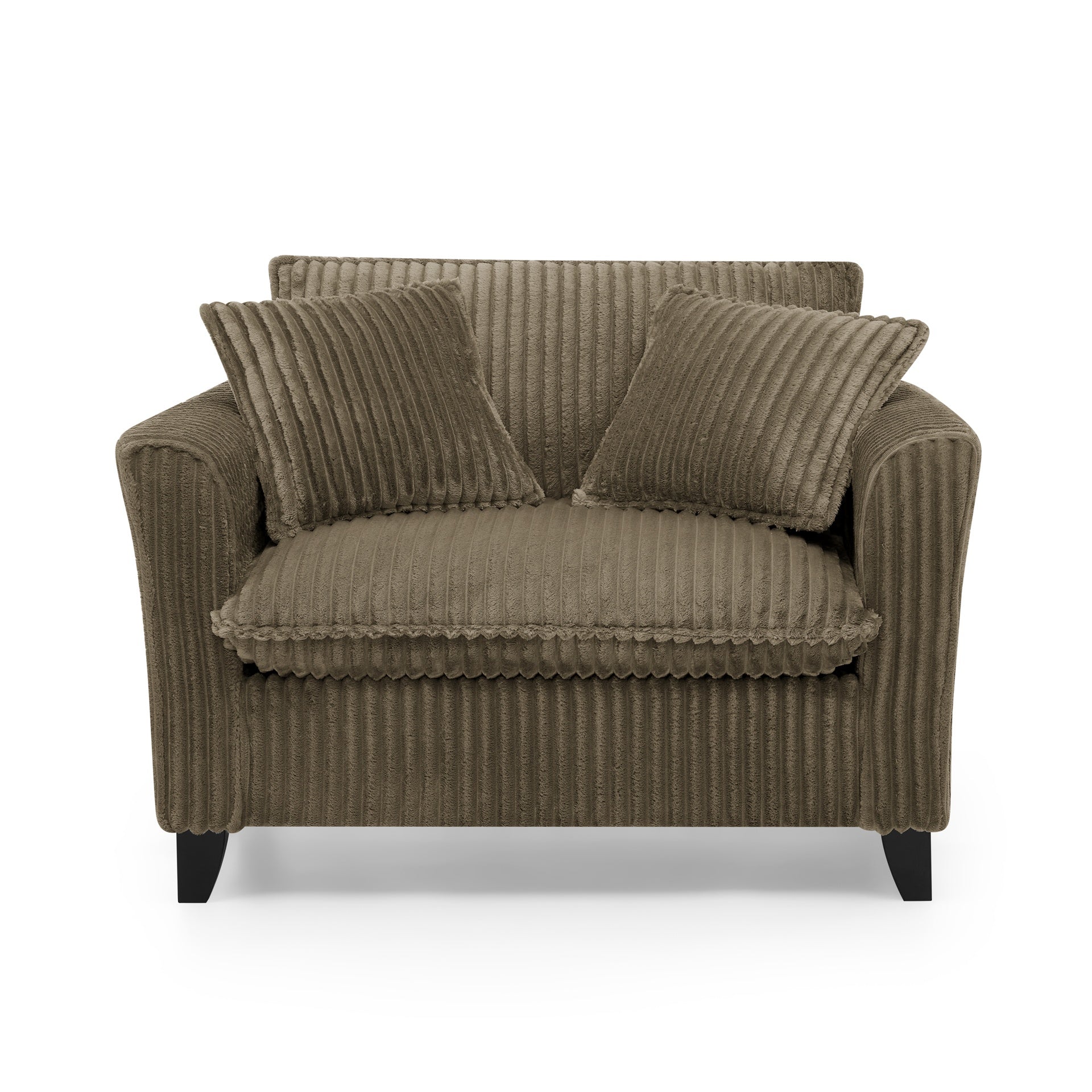 Lazy sofa chair, comfortable single-person sofa chair, with a backrest and soft seat cushion, having armrests on both sides, suitable for living room and bedroom - Brown