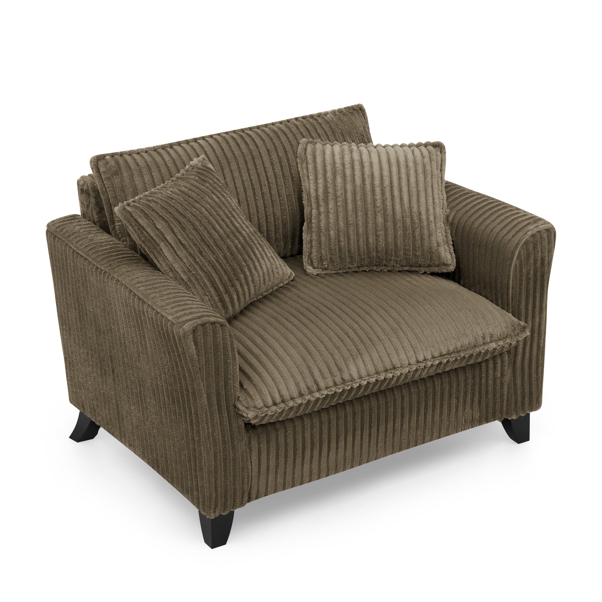 Lazy sofa chair, comfortable single-person sofa chair, with a backrest and soft seat cushion, having armrests on both sides, suitable for living room and bedroom - Brown