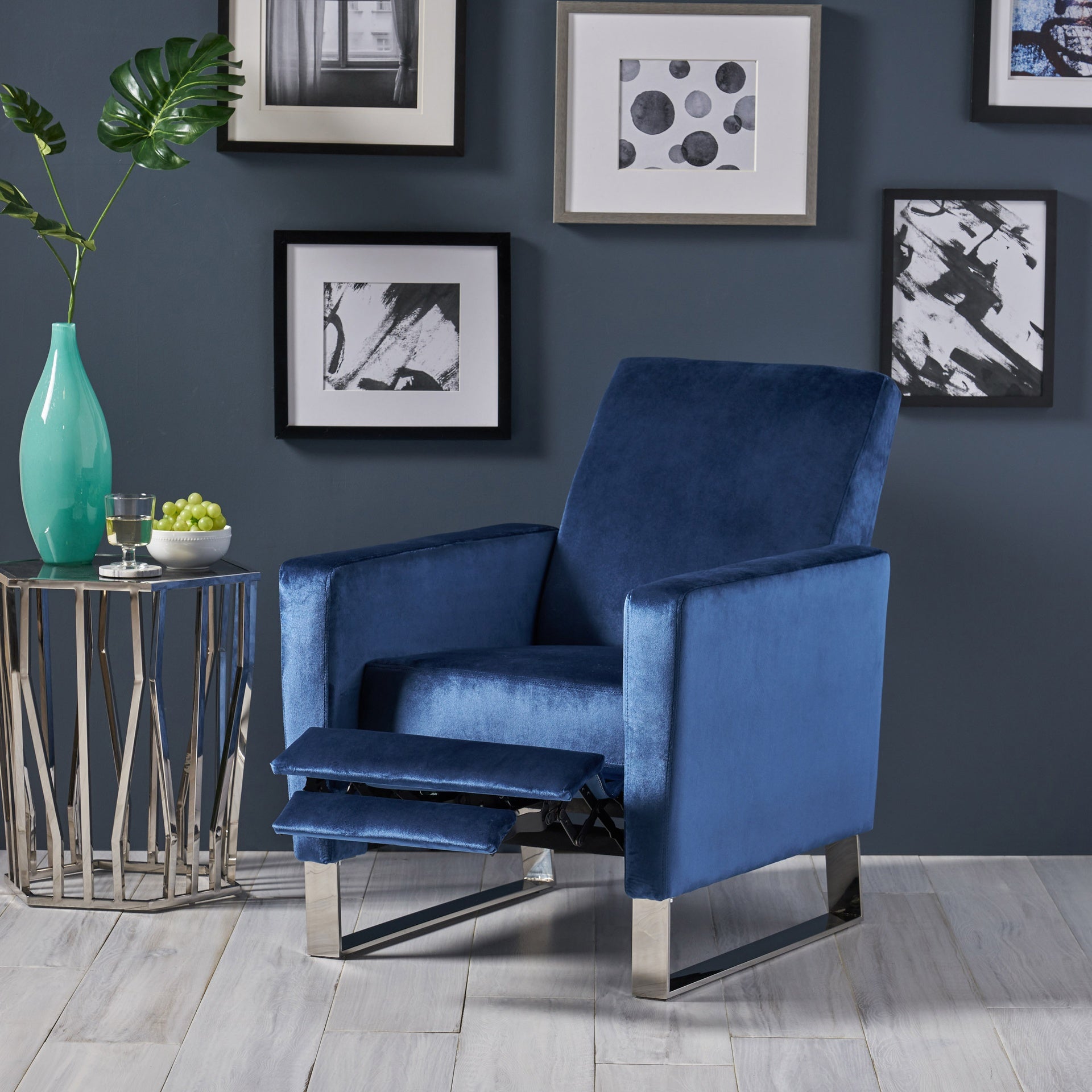 Arvin Push Back High Metal Leg Recliner