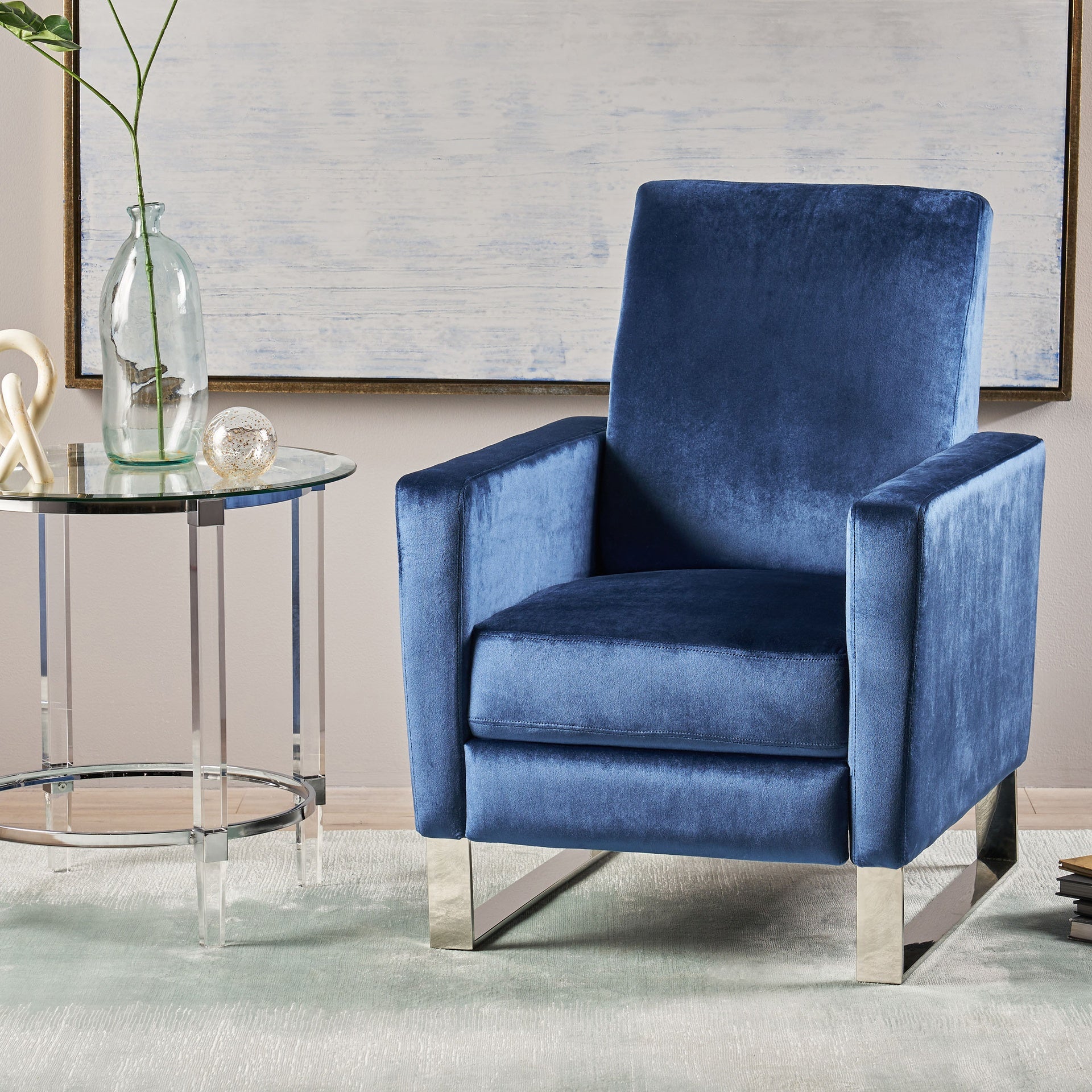 Arvin Push Back High Metal Leg Recliner