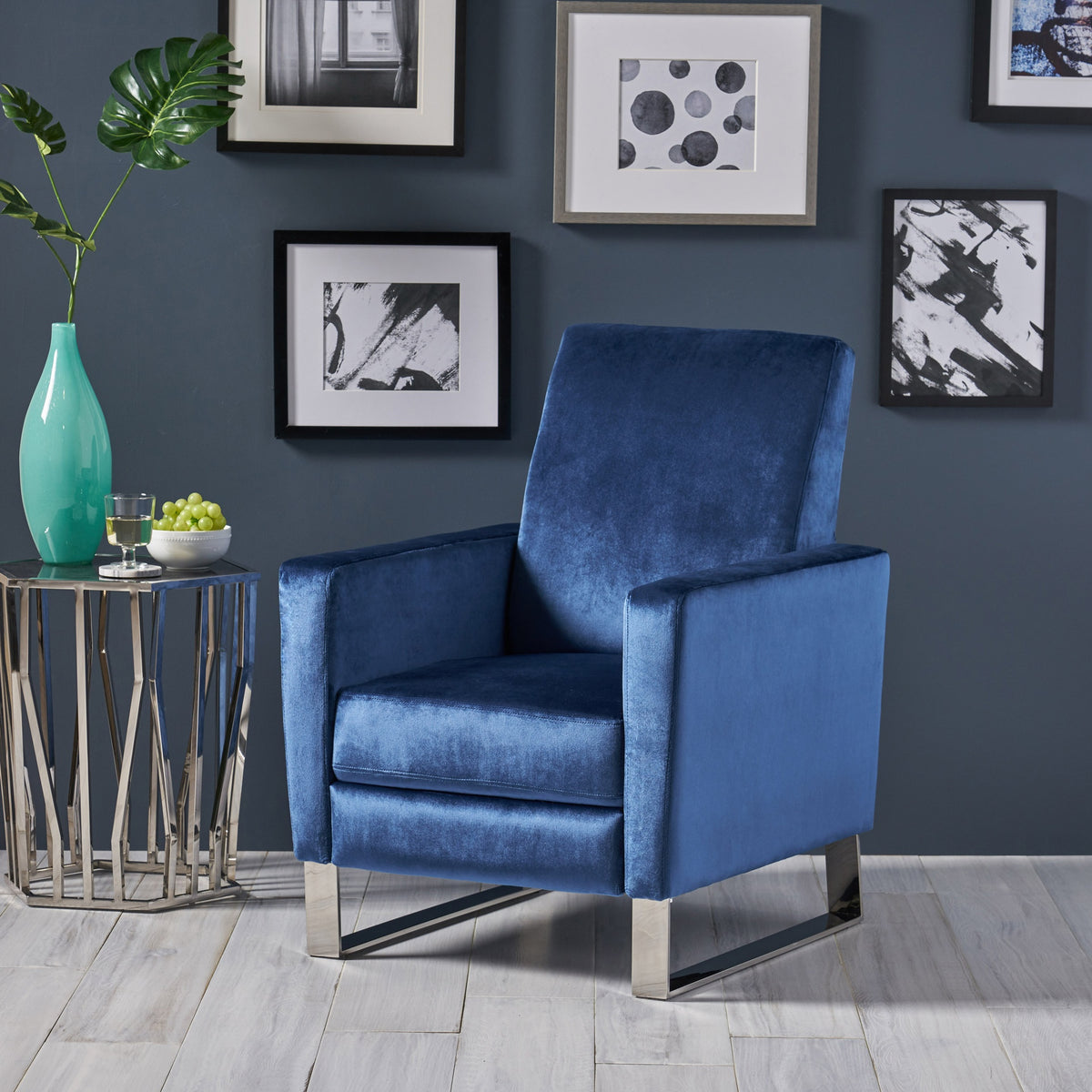 Arvin Push Back High Metal Leg Recliner