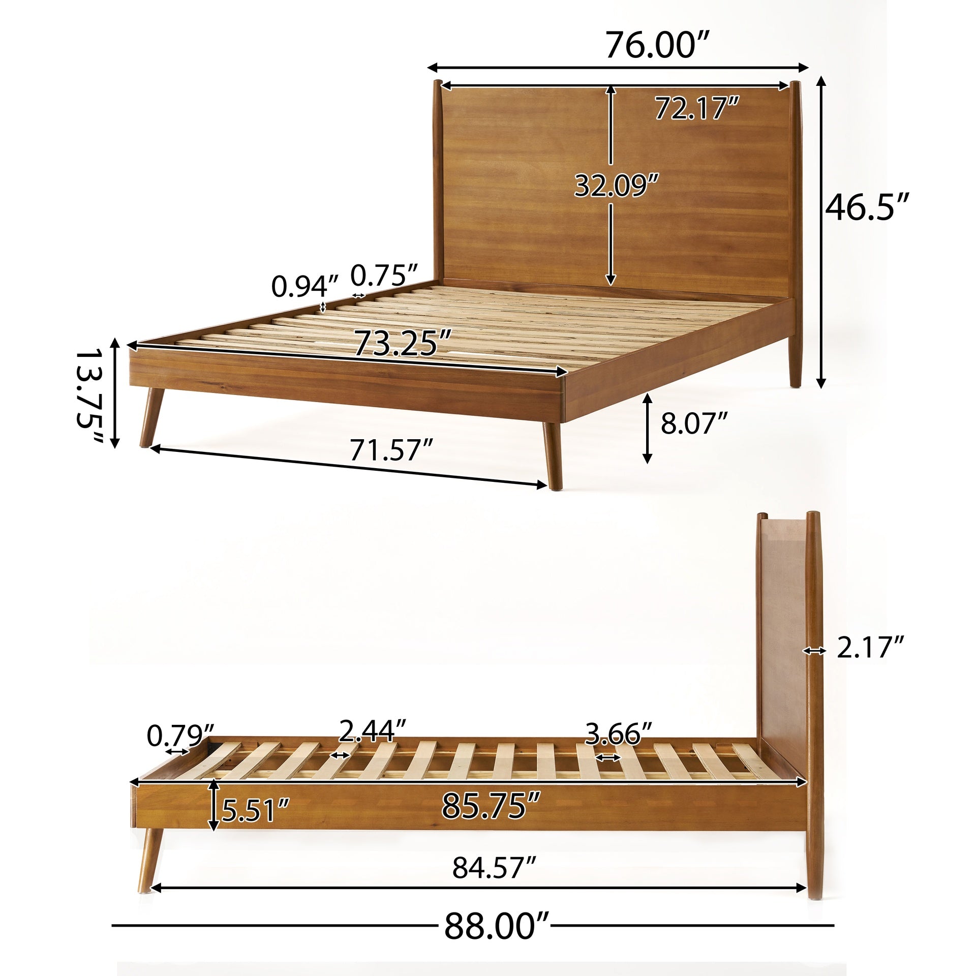 Cohron Solid Wood Platform Bed (CAL KING BED)