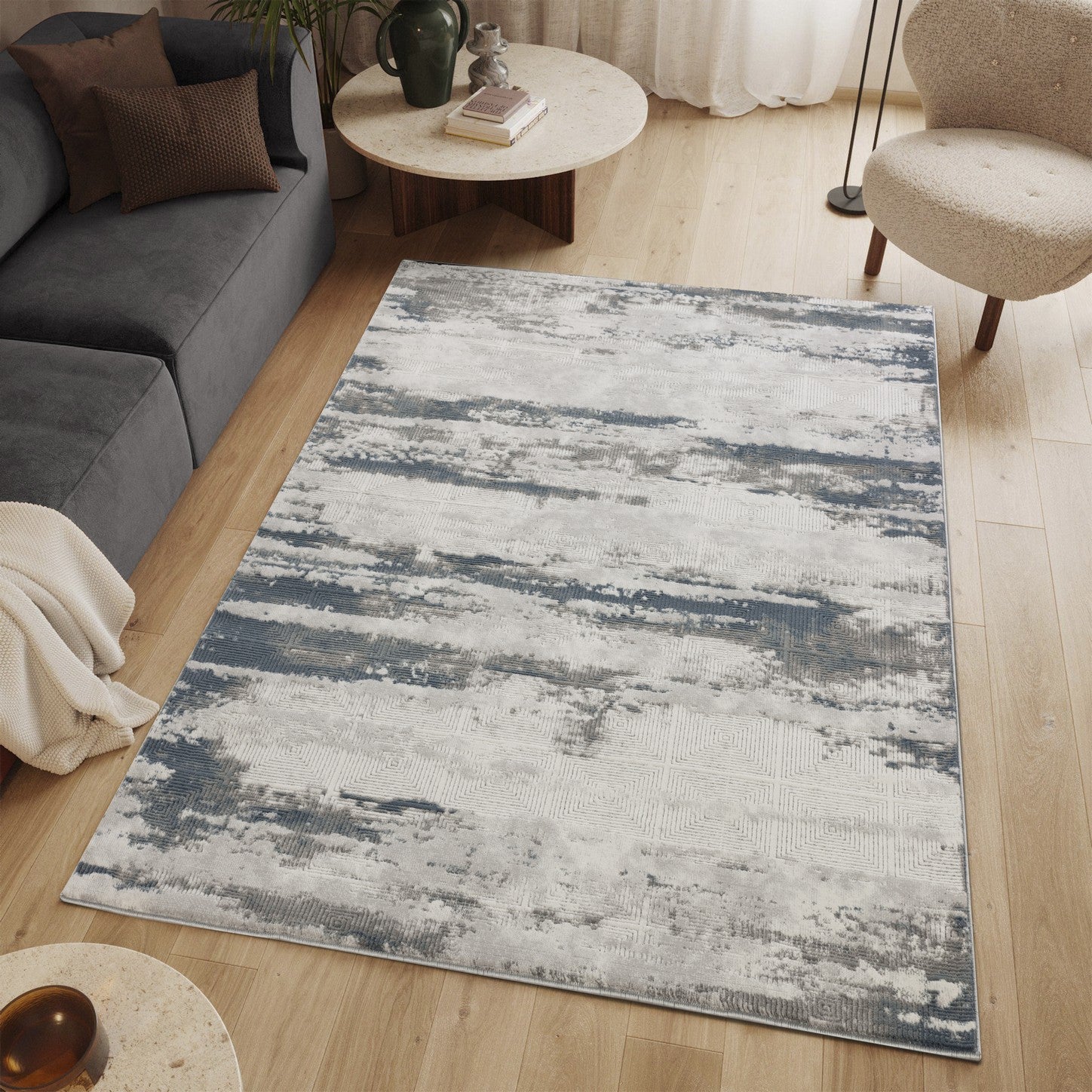 Geometrix GC_DIM1011 Gray 5 ft. 3 in. x 7 ft. 3 in. Area Rug