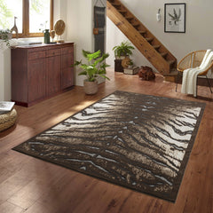 Hide GC_CHD1001 Brown 5 ft. 3 in. x 7 ft. Area Rug