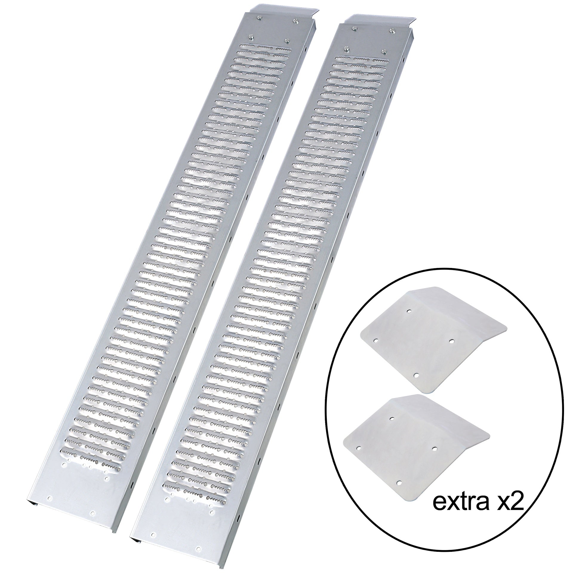 69" L Loading Ramps, 960lbs Capacity Loading Ramps for Pickup Trucks, Steel Motorcycle Ramp, Dirt Bike Ramp for Truck, Lawn Mower, Snowblower, ATV, Quad, Pack of 2 ,with 4pcs pedal