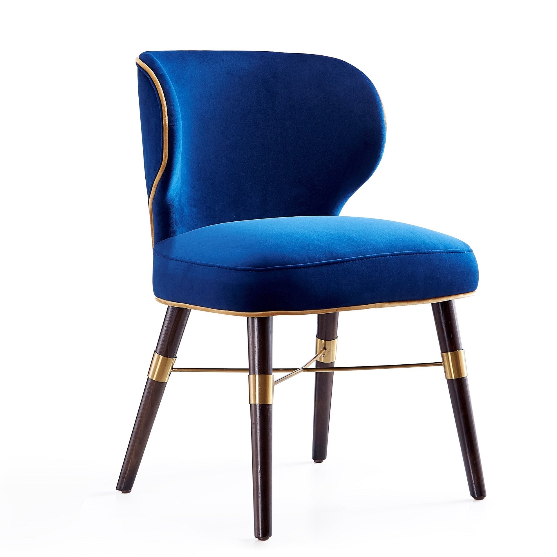 Dining Chair in Blue and Gold