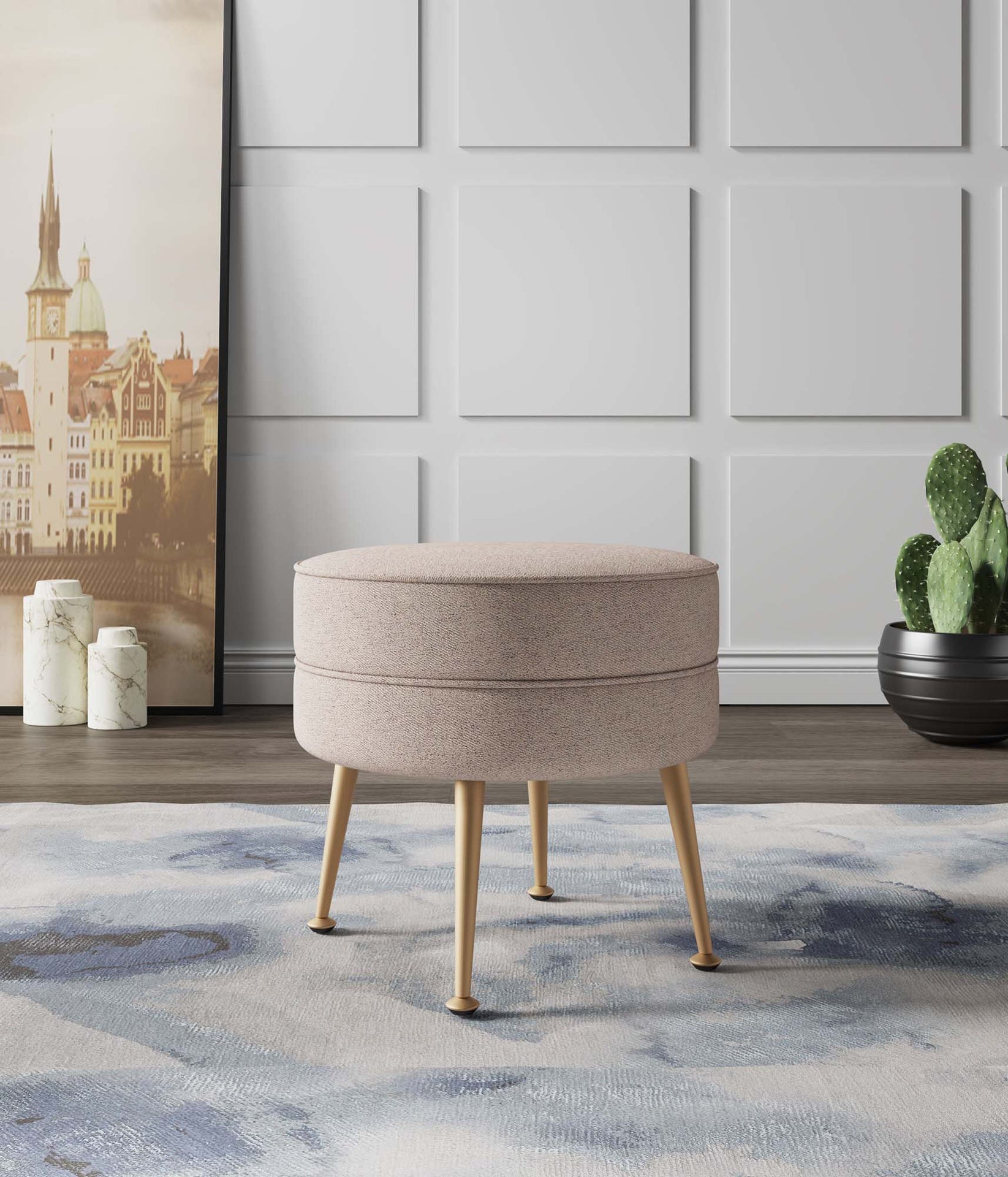 Accent Ottoman in Wheat
