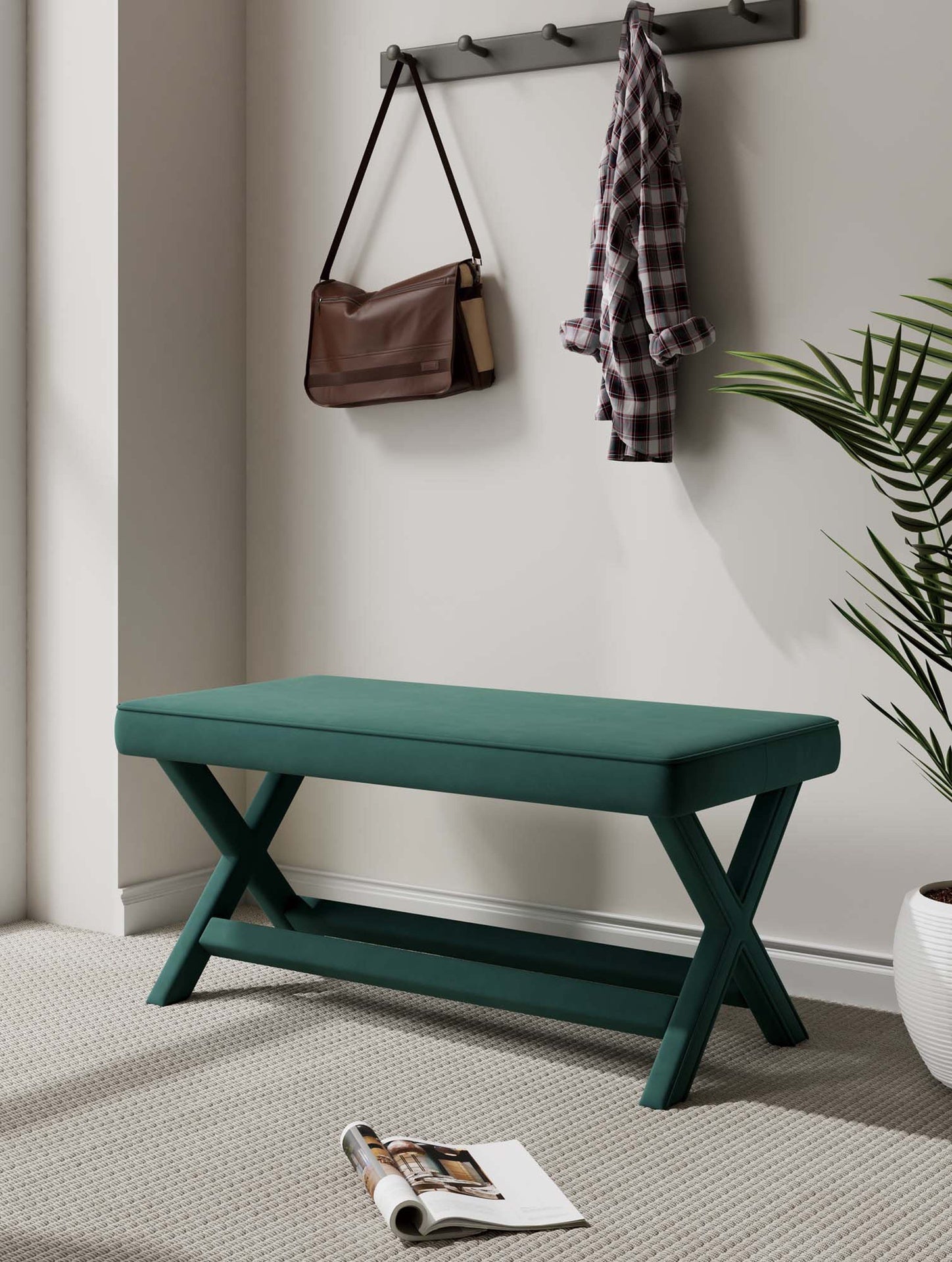 Accent Bench in Forest Green