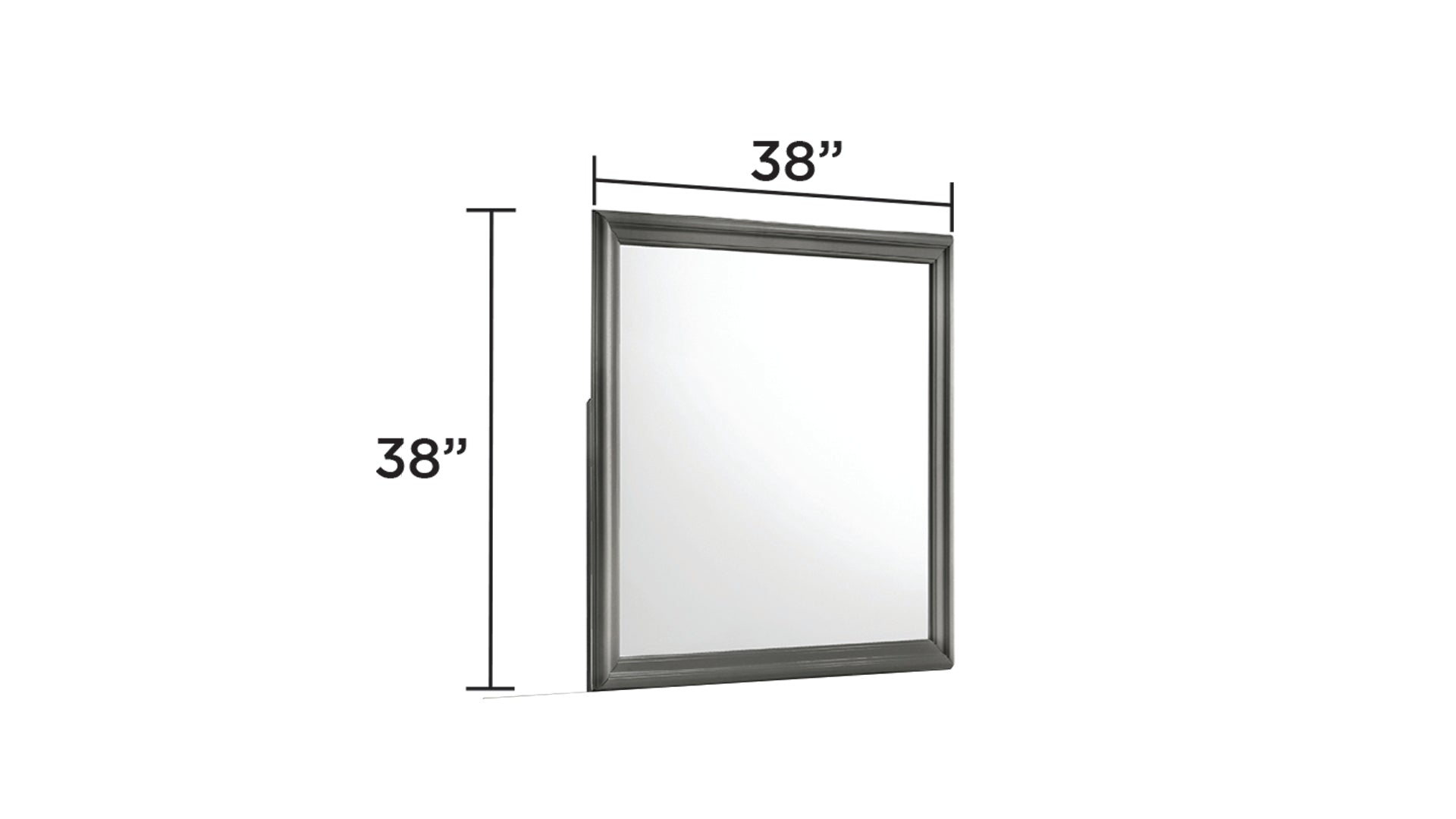 Blaze Modern Style Mirror Made with Wood in Metallic Gray(Only Mirror)  same as B009P286643 (CA inventory)