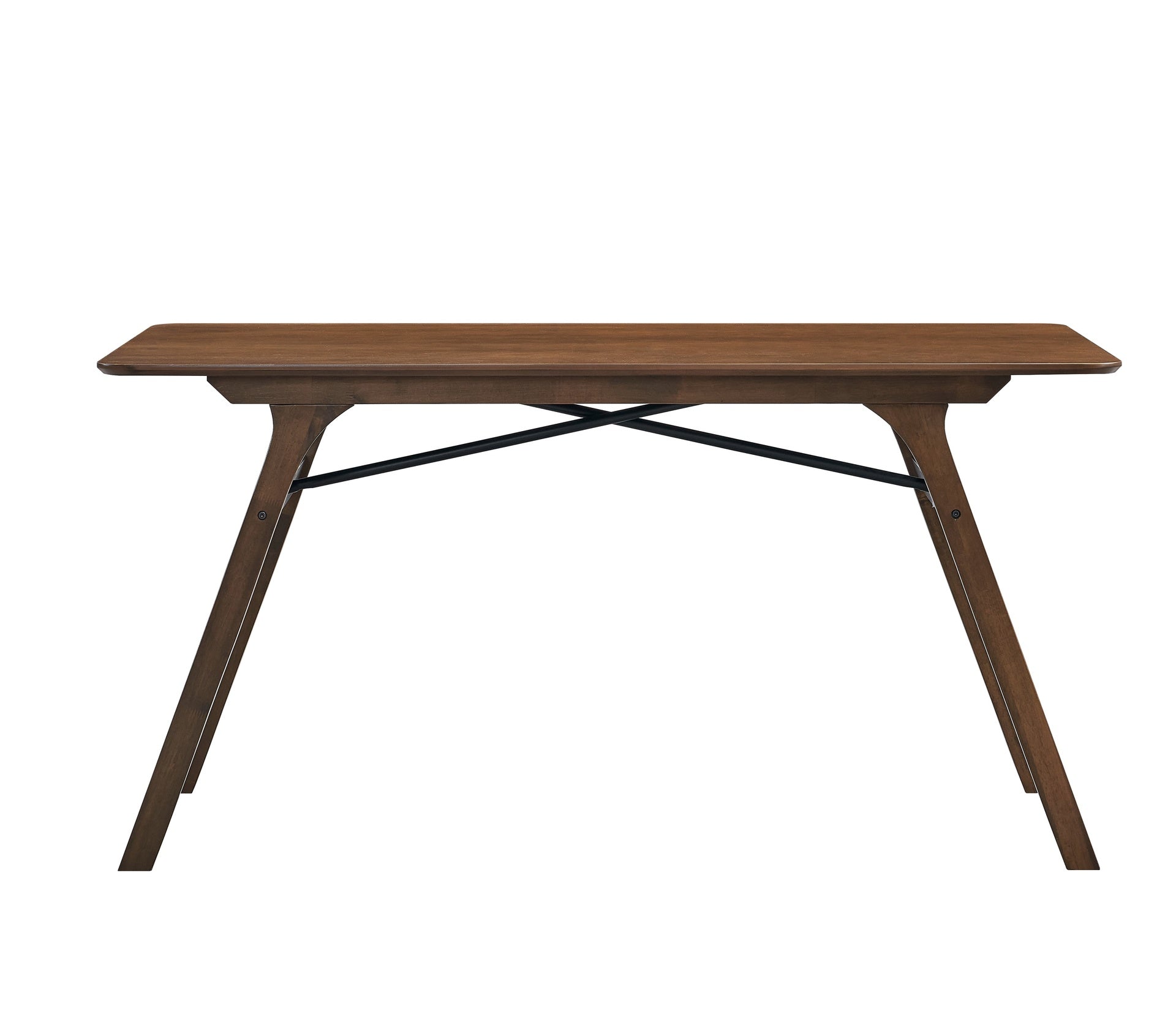 Walnut Finish Dining Table 1pc, Rectangular Tabletop Wooden Kitchen Casual Dining Furniture