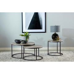Grey and Gunmetal End Table