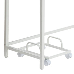 Grey and White L-shape Computer Desk