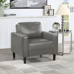 Farallone Grey Upholstered Track Arm Accent Chair