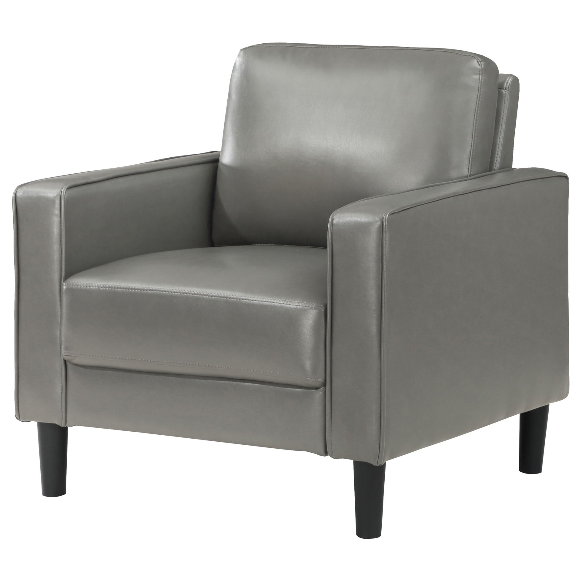 Farallone Grey Upholstered Track Arm Accent Chair